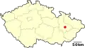 The red star is where Olomouc is in the Czech Republic