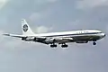 A Pan Am plane about to land at Miami in 1971. Pan Am used to be the largest airline at the airport before it stopped flying in 1991.