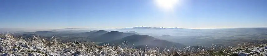 Panoramic view from the Puy de Dôme.