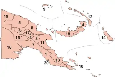 Provinces of Papua New Guinea.