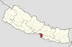 Location of Parsa District in Nepal