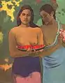 Painting of two Tahitian women, by Paul Gauguin