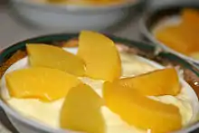 A peach dessert