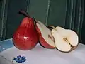 Pear cut open