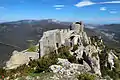 The lower part of Peyrepertuse castle