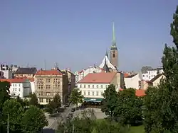 View of the town centre with St. Bartholomew cathedral