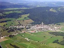 Aerial view of Les Ponts-de-Martel