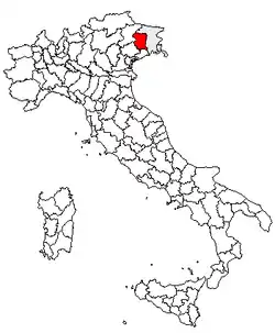 Location of Province of Pordenone