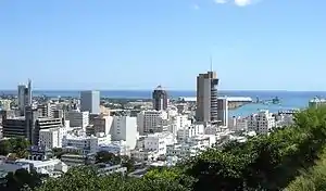 View of Port Louis and harbour looking west from the Citadel.