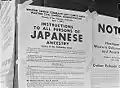 Official notice telling Japanese Americans they would have to leave their homes