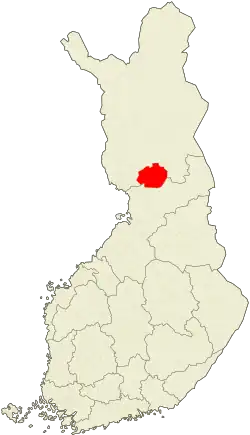 Location of Ranua in Finland