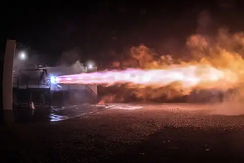 Raptor firing in McGregor, Texas on 25 September 2016