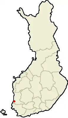 Location of Rauma in Finland