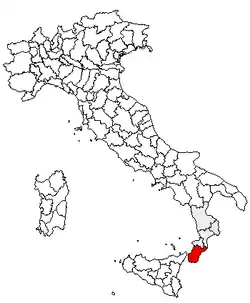 Location of Province of Reggio Calabria