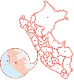 Location within Lima Province