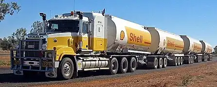 Road train in Australia