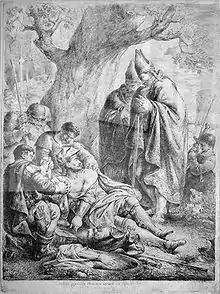 Rudolf of Rheinfelden loses his arm in combat during the Battle on the Elster.