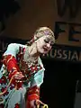 A Chuvash woman dancer in traditional dress.