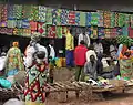 Cloth being sold in a market in Rwanda