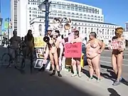 Protest against the San Francisco, CA ban on public nudity