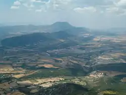 View of Sabiñánigo from Mount Santa Orosia