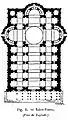 Raphael's plan is simpler and is for a Latin Cross like the old basilica.