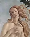 Detail of The Birth of Venus (Botticelli) by Botticelli