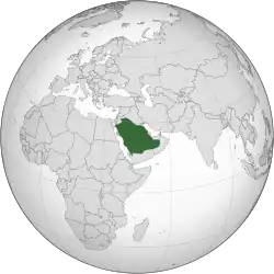 Location of Saudi Arabia