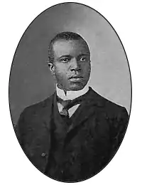 Scott Joplin in June 1903. This picture also appears on the cover of "The Cascades" from 1904.