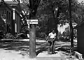 An African-American youth at a drinking ‘coloured only’ water fountain in a courthouse lawn in Halifax, North Carolina, 1938.