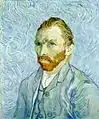 Vincent van Gogh, Self Portrait, (1889) Van Gogh has painted himself against a whirling background that might represent his thoughts.