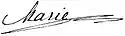 Marie's signature