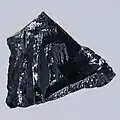 Silicon crystal. Silicon is used to make semiconductors.