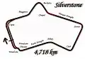 1975 to 1986: with the Woodcote Chicane in place to reduce speeds through Woodcote Corner. Lap record: Keke Rosberg, Williams-Honda, 1:05.591 (1985 British Grand Prix)