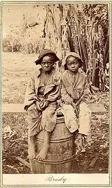 Two ex-slave children who were probably freed by Lincoln's work, circa 1870