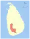 Map showing the location of Sabaragamuwa Province within Sri Lanka