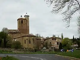 The church and surroundings in Saint-Benoît