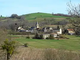 The church and surroundings in Saint-Christophe