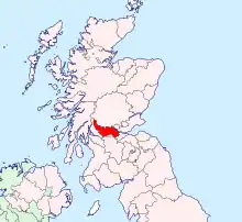 Stirlingshire is shown in red