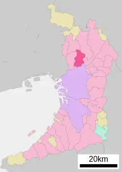 Location of Suita in Osaka Prefecture