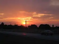 Sunset in Fairview, looking across US 36 (2006)