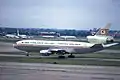 A Turkish Airlines DC-10 in 1973. This was the airline's first paint-job. Also, this airplane crashed one year later in France.