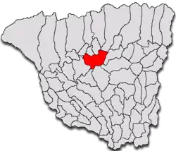 Location of Târgu Jiu on Gorj County Map