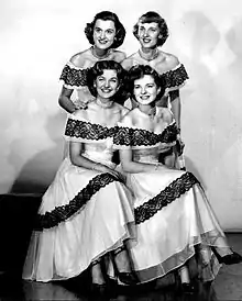 The Chordettes(clockwise: Carol Buschmann, Dorothy "Dottie" Schwartz, Jinny Osborn, and Janet Ertel)