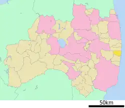 Location of Tomioka in Fukushima Prefecture