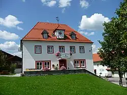 Tourist information building in the village center