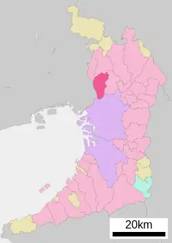 Location of Toyonaka in Osaka Prefecture