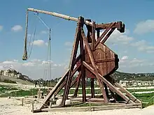 Replica Trebuchet siege engine