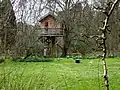 A tree house on stilts