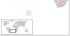 Location of Tristan da Cunha in the Atlantic Ocean.